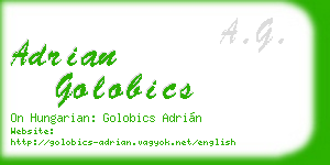 adrian golobics business card
