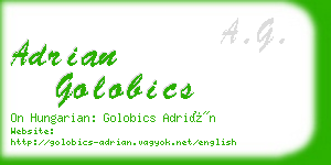 adrian golobics business card